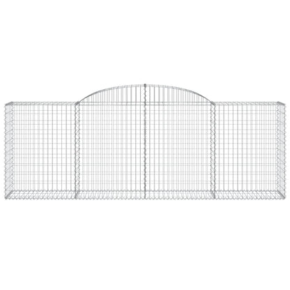 Gabionen mit Hochbogen 11 Stk 300x50x100/120cm Verzinktes Eisen
