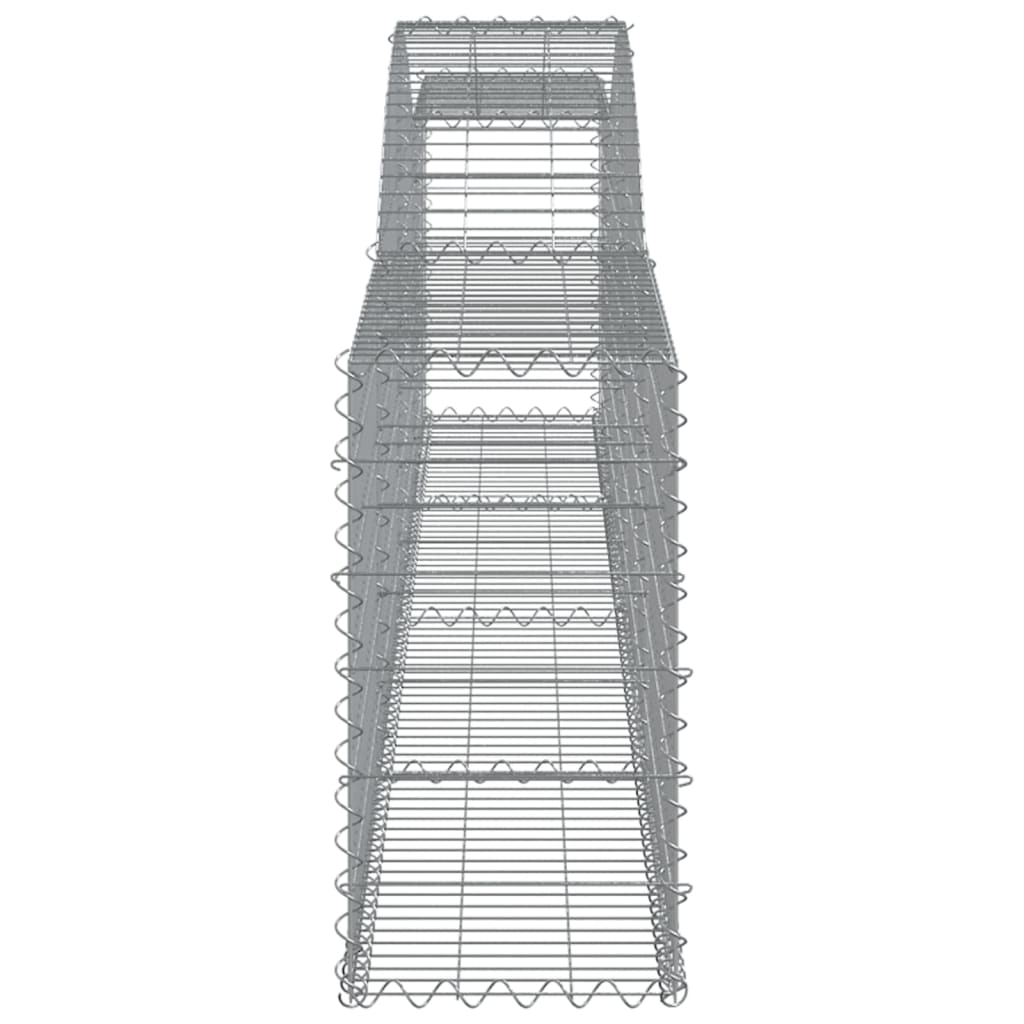 Gabionen mit Hochbogen 20 Stk. 400x30x60/80 cm Verzinktes Eisen