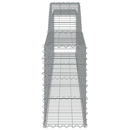 Gabionen mit Hochbogen 20 Stk. 400x30x60/80 cm Verzinktes Eisen