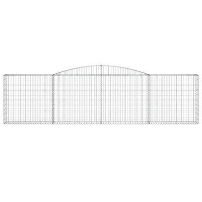 Gabionen mit Hochbogen 6 Stk. 400x30x100/120cm Verzinktes Eisen