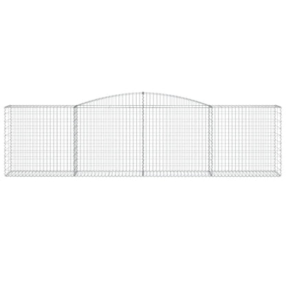 Gabionen mit Hochbogen 25 Stk 400x50x100/120cm Verzinktes Eisen