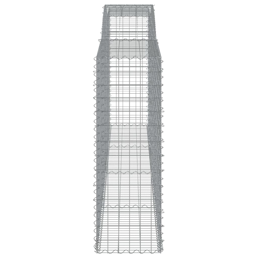 Gabionen mit Hochbogen 4 Stk. 400x50x140/160cm Verzinktes Eisen