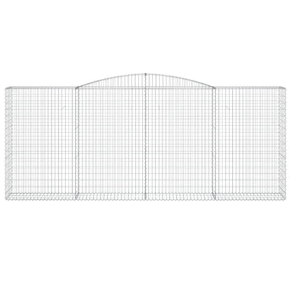 Gabionen mit Hochbogen 25 Stk 400x50x160/180cm Verzinktes Eisen