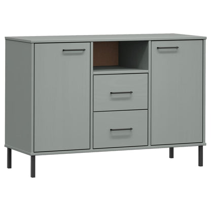 Skænk OSLO med metalben grå 113x40x77 cm massivt træ