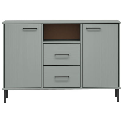 Skænk OSLO med metalben grå 113x40x77 cm massivt træ