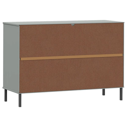 Skænk OSLO med metalben grå 113x40x77 cm massivt træ