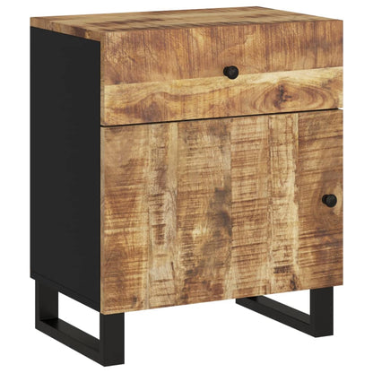 Nachttisch 50x33x60 cm Massivholz Mango & Holzwerkstoff