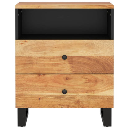 Nachttisch 50x33x62 cm Massivholz Akazie & Holzwerkstoff