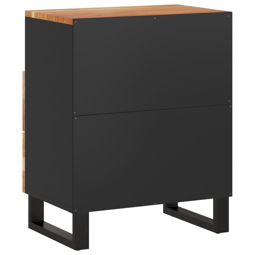 Nachttisch 50x33x62 cm Massivholz Akazie & Holzwerkstoff