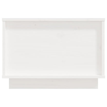 Couchtisch Weiß 40x50x35 cm Massivholz Kiefer