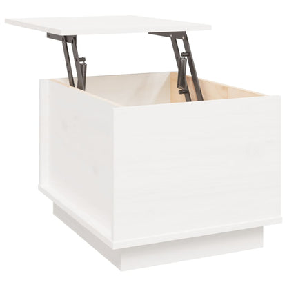 Couchtisch Weiß 40x50x35 cm Massivholz Kiefer