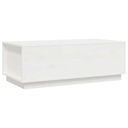 Couchtisch Weiß 100x50x35 cm Massivholz Kiefer