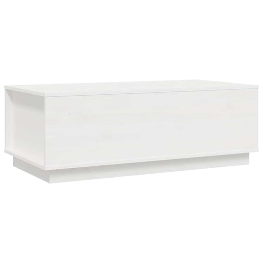 Couchtisch Weiß 100x50x35 cm Massivholz Kiefer
