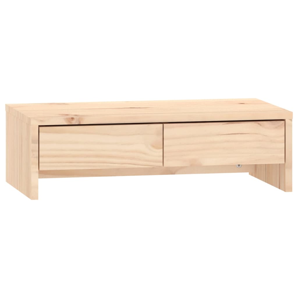Monitorstativ 50x27x15 cm massivt fyrretræ