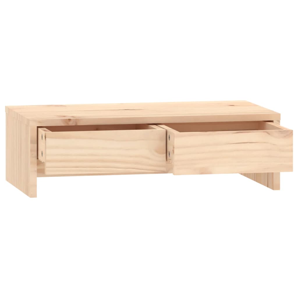 Monitorstativ 50x27x15 cm massivt fyrretræ