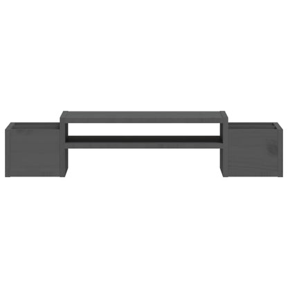 Skærmstativ Grå 70x27,5x15 cm Massiv fyrretræ