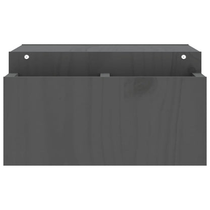 Skærmstativ Grå 70x27,5x15 cm Massiv fyrretræ
