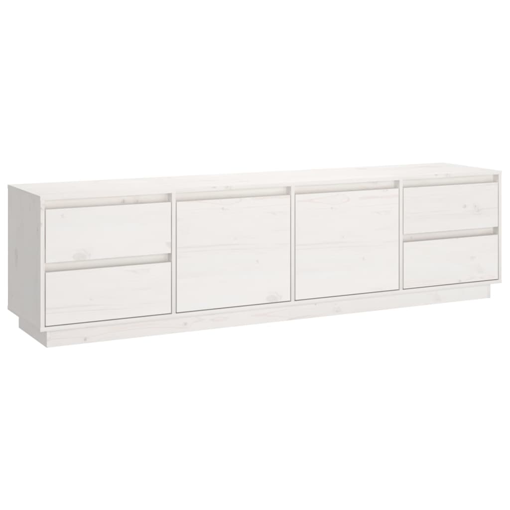 TV-skab Hvid 176x37x47,5 cm Massiv Fyr