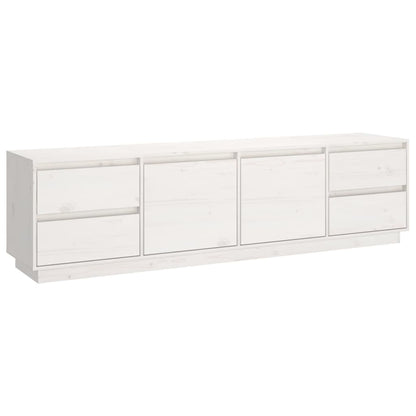 TV-skab Hvid 176x37x47,5 cm Massiv Fyr