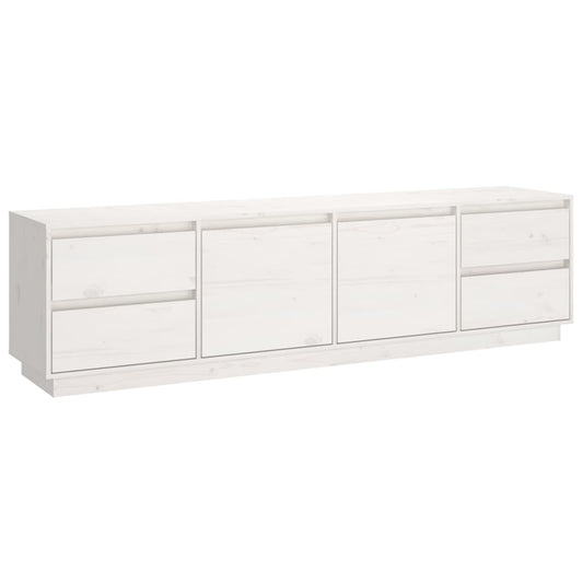 TV-skab Hvid 176x37x47,5 cm Massiv Fyr