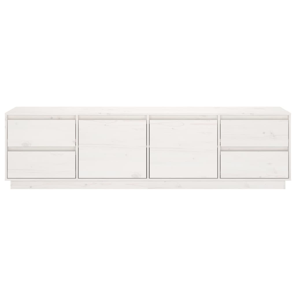 TV-skab Hvid 176x37x47,5 cm Massiv Fyr