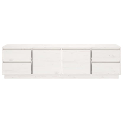 TV-skab Hvid 176x37x47,5 cm Massiv Fyr