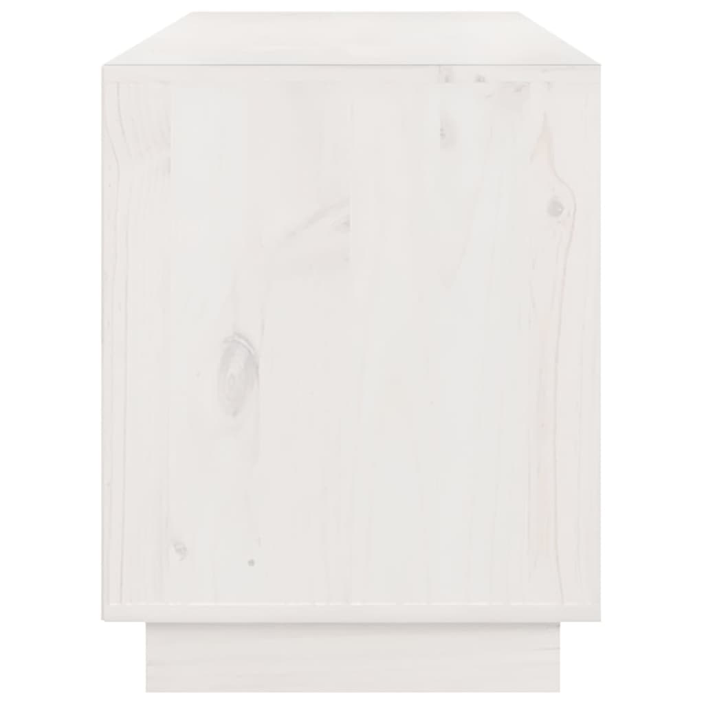 TV-skab Hvid 176x37x47,5 cm Massiv Fyr