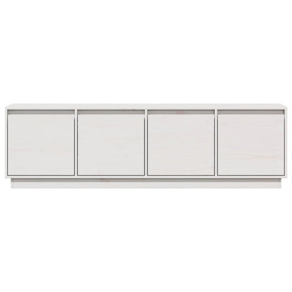 TV-Schrank Weiß 156x37x45 cm Massivholz Kiefer