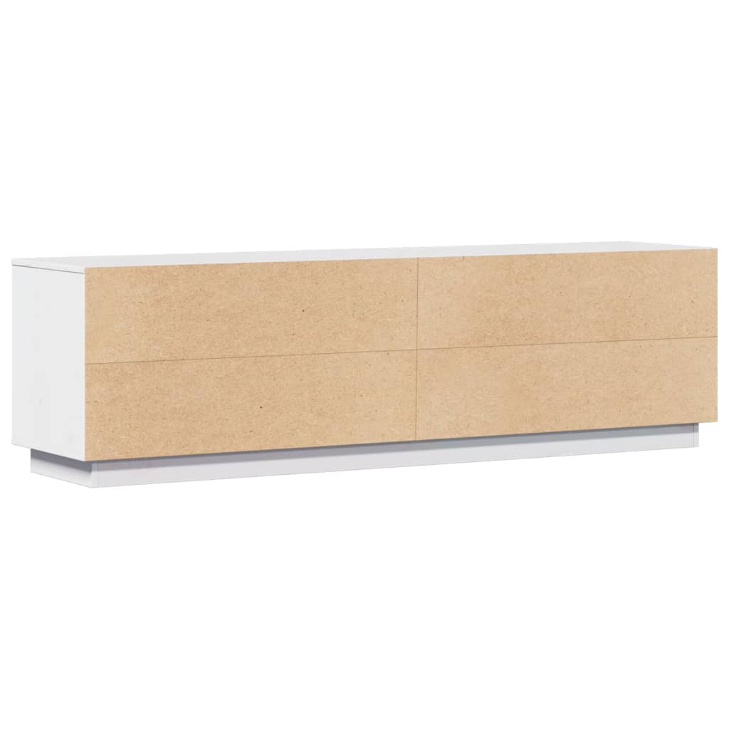 TV-Schrank Weiß 156x37x45 cm Massivholz Kiefer