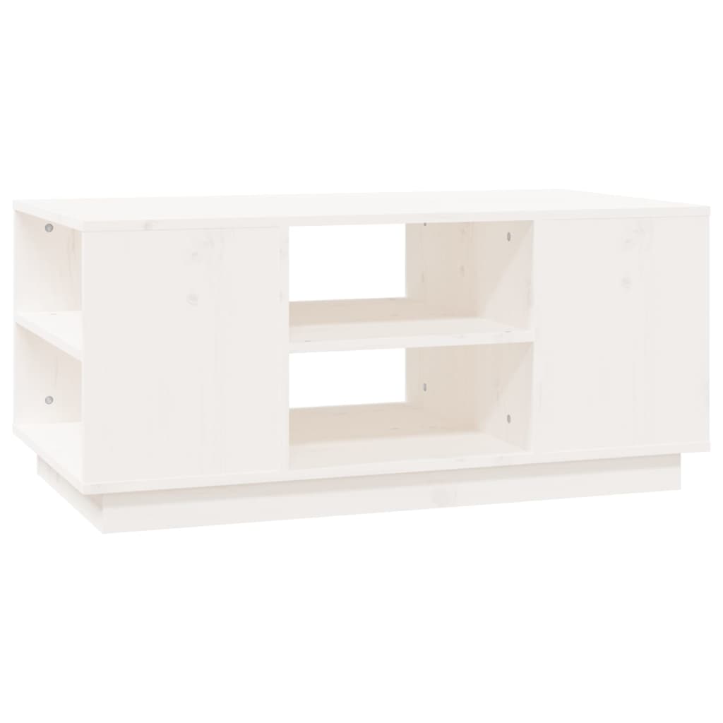 Sofabord Hvid 90x49x40,5 cm Massiv Fyr