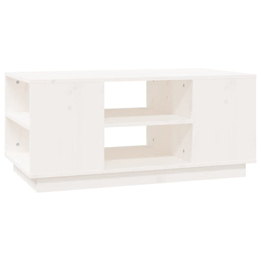 Sofabord Hvid 90x49x40,5 cm Massiv Fyr