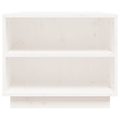 Sofabord Hvid 90x49x40,5 cm Massiv Fyr