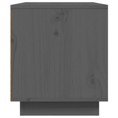 TV-Schrank Grau 80x35x40,5 cm Massivholz Kiefer
