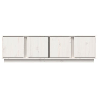 TV-Schrank Weiß 140x40x40 cm Massivholz Kiefer