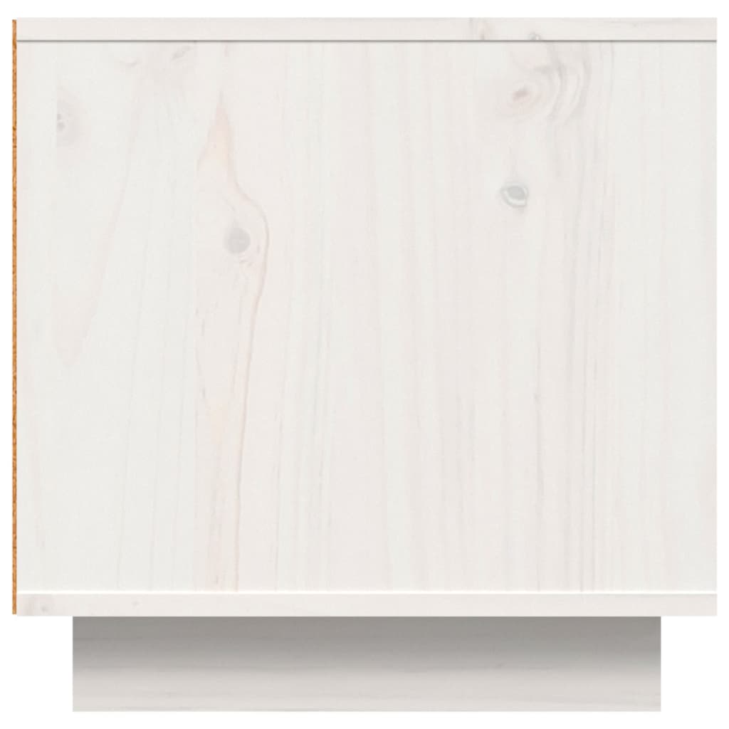 TV-Schrank Weiß 140x40x40 cm Massivholz Kiefer