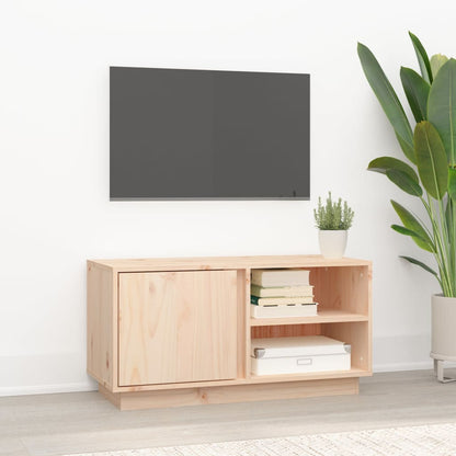 TV-Schrank 80x35x40,5 cm Massivholz Kiefer
