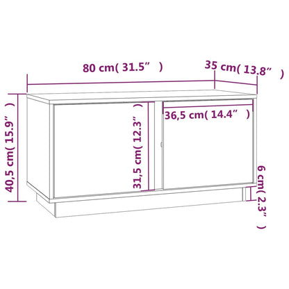 TV-Schrank 80x35x40,5 cm Massivholz Kiefer