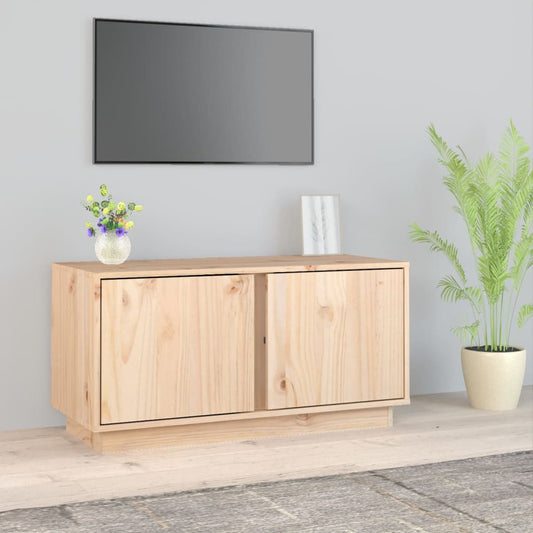 TV-Schrank 80x35x40,5 cm Massivholz Kiefer