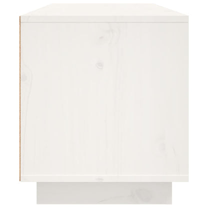 TV-Schrank Weiß 80x35x40,5 cm Massivholz Kiefer