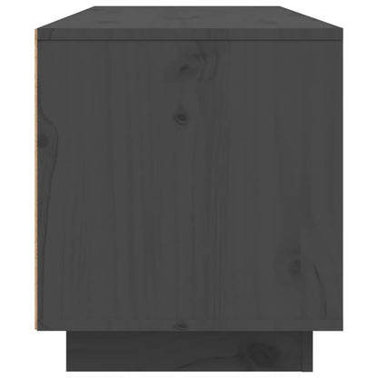 TV-Schrank Grau 80x35x40,5 cm Massivholz Kiefer