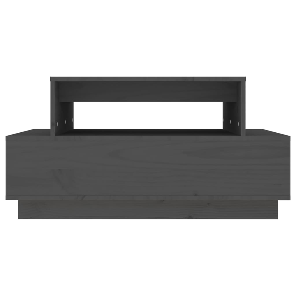 Couchtisch Grau 80x55x40,5 cm Massivholz Kiefer