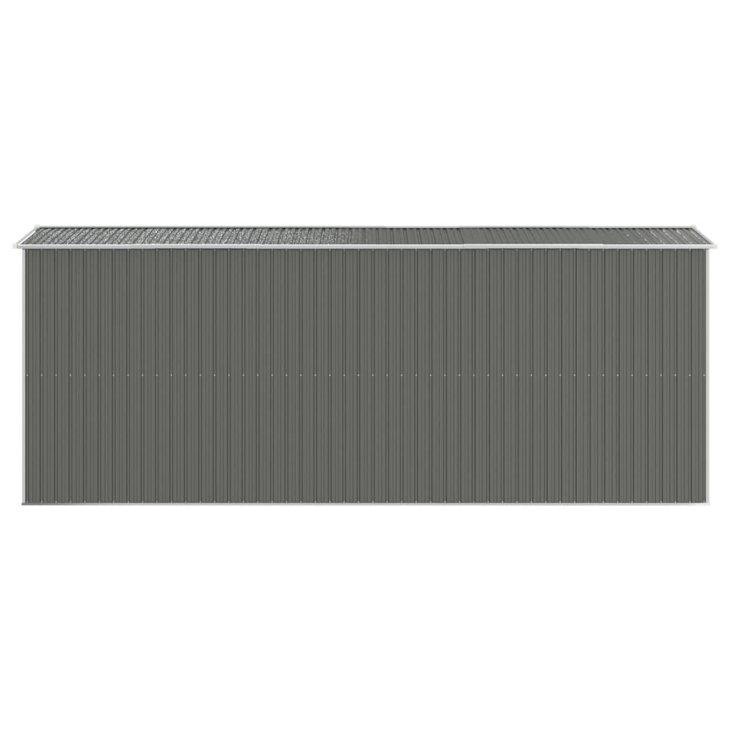 Redskabsskur Lysegrå 192x523x223 cm Galvaniseret Stål