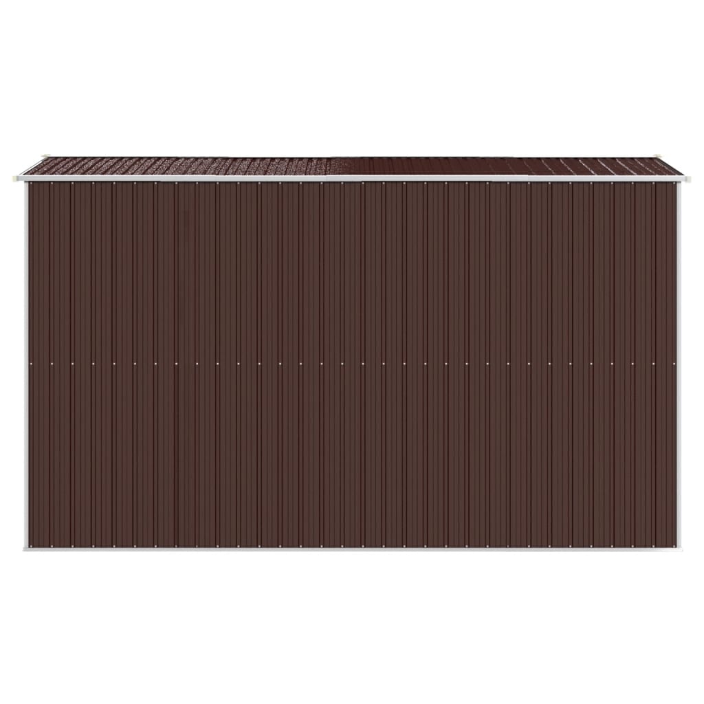 Geräteschuppen Dunkelbraun 192x357x223 cm Verzinkter Stahl