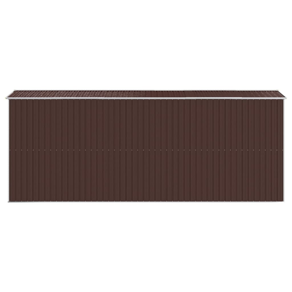 Geräteschuppen Dunkelbraun 192x523x223 cm Verzinkter Stahl