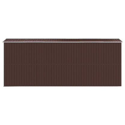 Geräteschuppen Dunkelbraun 192x523x223 cm Verzinkter Stahl