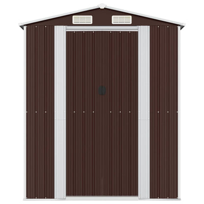 Geräteschuppen Dunkelbraun 192x689x223 cm Verzinkter Stahl