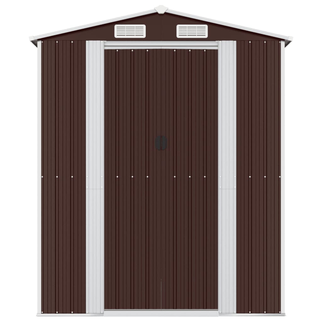 Geräteschuppen Dunkelbraun 192x855x223 cm Verzinkter Stahl