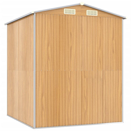 Redskabsskur Lysebrun 192x191x223 cm Galvaniseret Stål