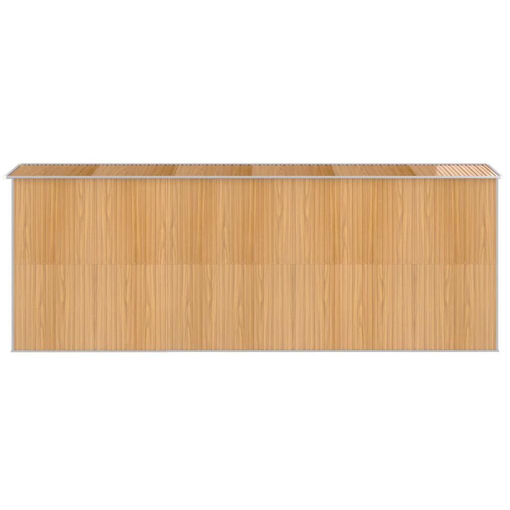 Geräteschuppen Hellbraun 192x523x223 cm Verzinkter Stahl