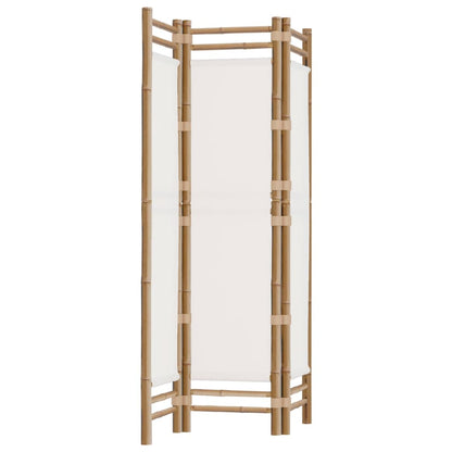 3-delt Foldeskærm 120 cm Bambus og lærred